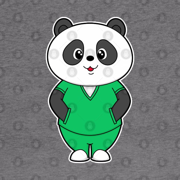 Panda as Nurse with Smock by Markus Schnabel